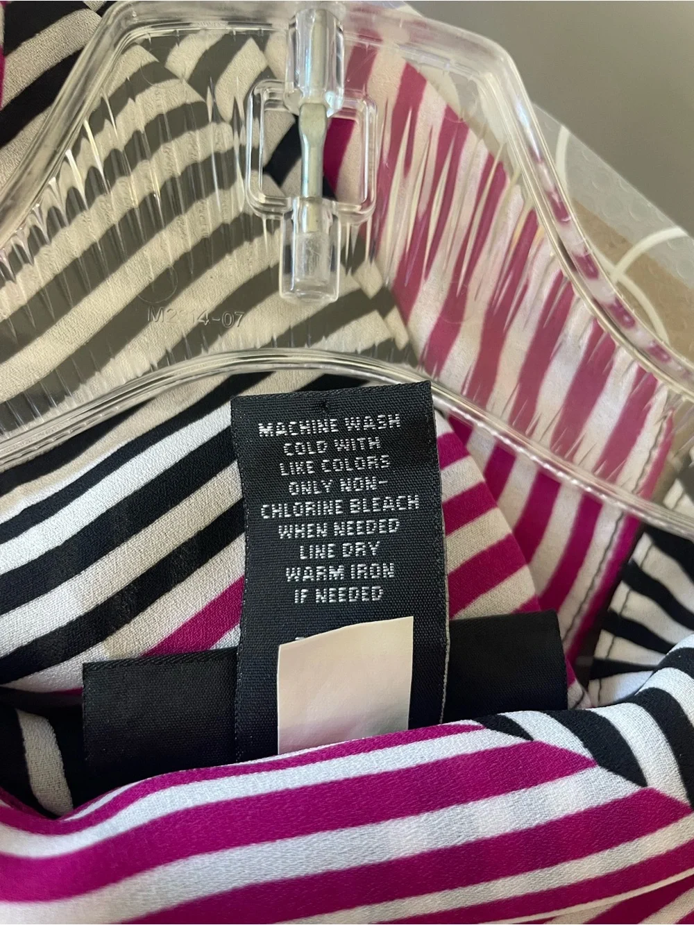 Lane Bryant Magenta, Black & White Striped Light weight Kimono